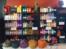 Brown Sheep, Done Roving, Good Karma Farm, Jaggerspun, Kraemer, Peace Fleece, String Theory, Shearer's, Swan's Island.