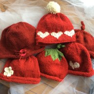 92 Red Hats were knit for the American Heart Association's campaign "Little Hats, Big Hearts."